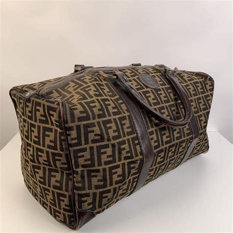 vintage fendi reisetasche weekender zucca|Fendi Vintage Zucca Monogram Canvas Duffle Weekend Bag.